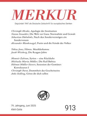 cover image of MERKUR 6/2025, Jg.79